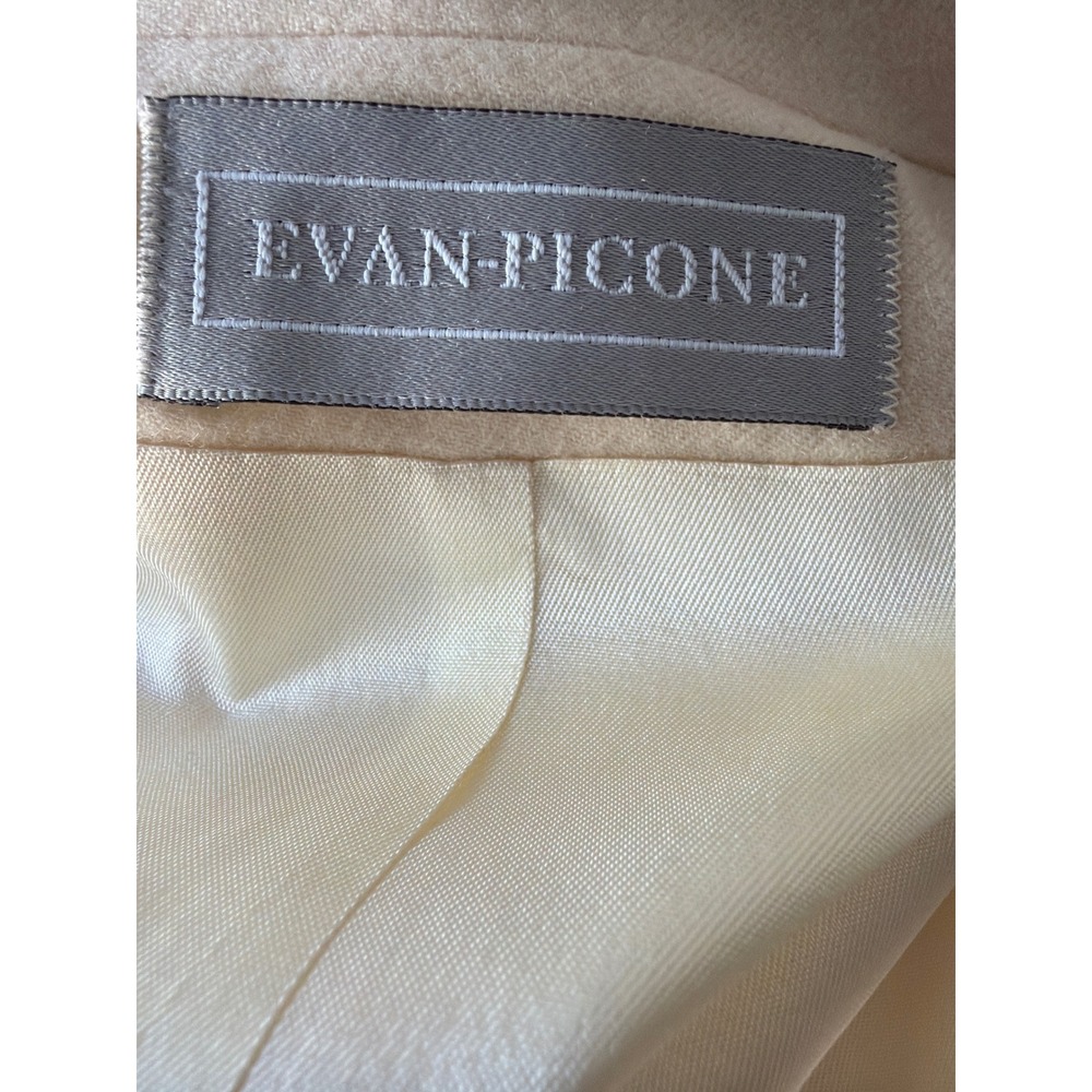 Evan Picone 3pc Suit Set Women 8/10 Cream Wool Blazer Skirt Pants Vintage USA - Picture 11 of 16